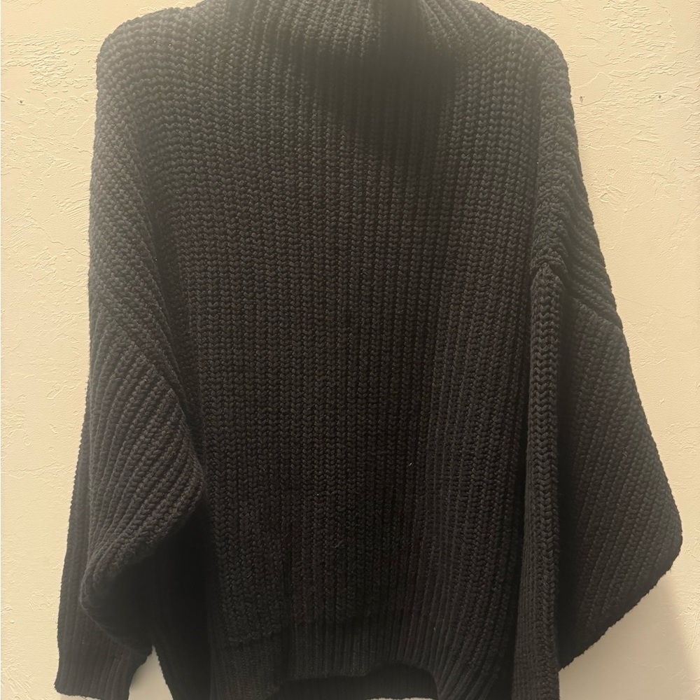 Free People Black swim too deep turtleneck sweater - Picture 7 of 9